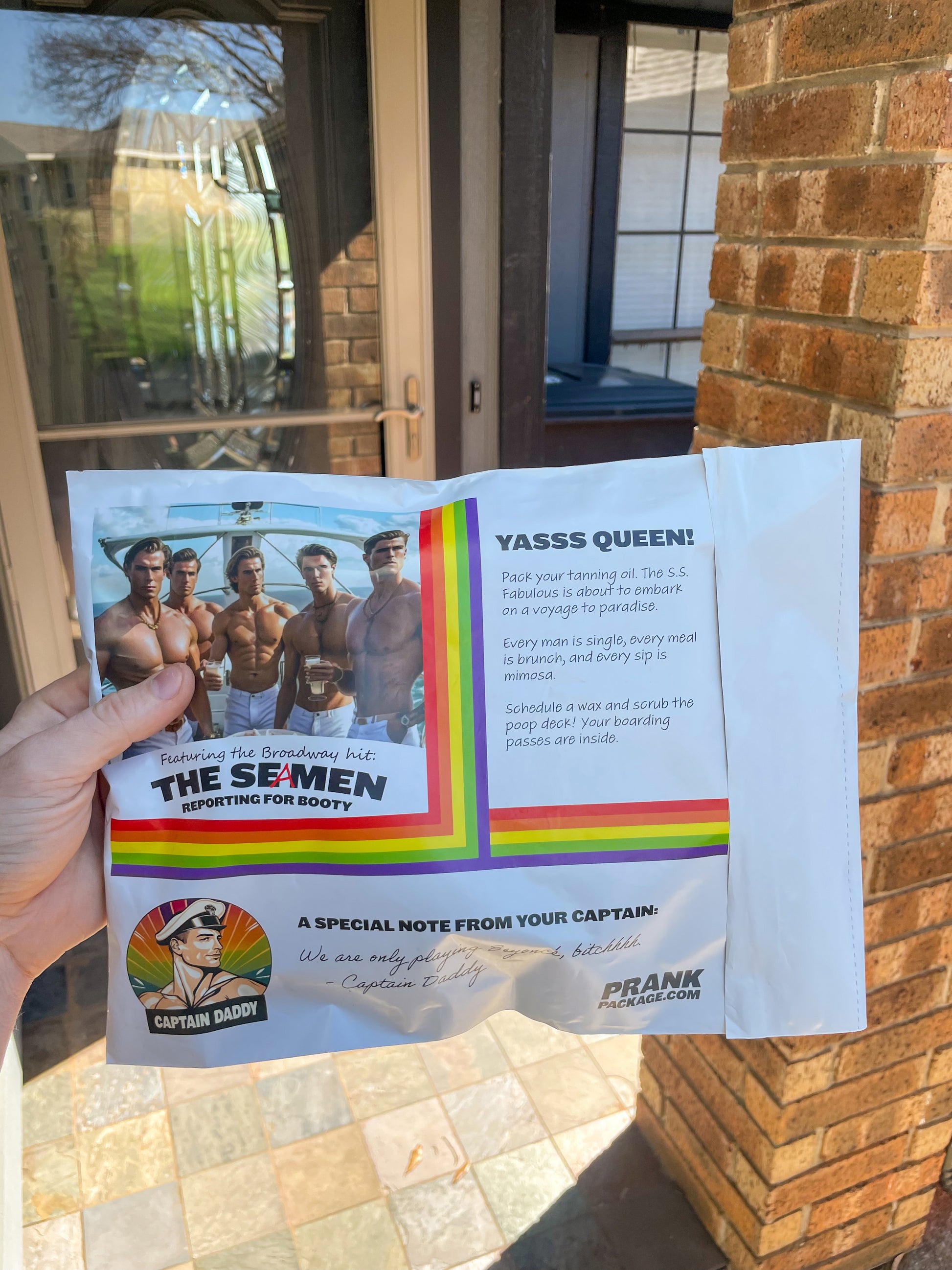 Send Gay Cruise Prank Package  Prank Mail –